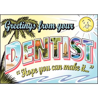 Reminder (DDS) Personalized Postcards, Dentist Greeting, Full Color, 6" W x 4-1/4" H, 100/Pkg