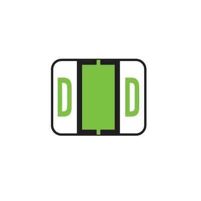 Smead® Alpha-Z™ BCCR/BCCS Compatible Individual Labels File Box Label, 1-1/4" W x 1" H, Letter D, Light Green, 120/Pkg