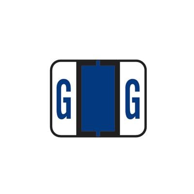 Smead® Alpha-Z™ BCCR/BCCS Compatible Roll Label, 1-1/4" W x 1" H, Letter G, Violet, 500/Roll