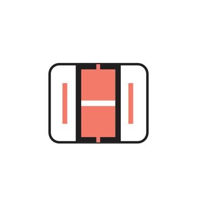 Smead® Alpha-Z™ BCCR/BCCS Compatible Roll Label, 1-1/4" W x 1" H, Letter I, Pink, 500/Roll