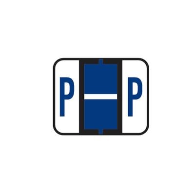 Smead® Alpha-Z™ BCCR/BCCS Compatible Roll Label, 1-1/4" W x 1" H, Letter P, Violet, 500/Roll