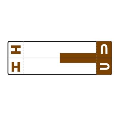 Smead Alpha-Z Compatible Name File Box Label, 3-5/8" W x 1-5/32" H, H/U, Dark Brown, 100/Pkg
