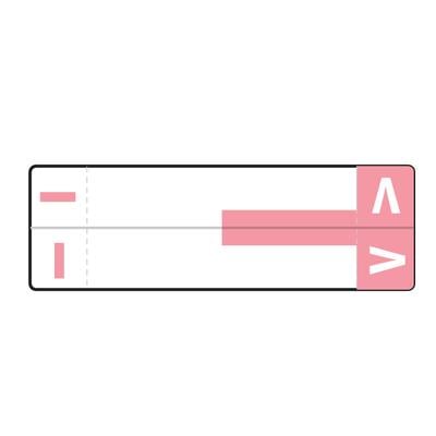 Smead® Alpha-Z™ Compatible Name File Box Label, 3-5/8" W x 1-5/32" H, Letters I/V, Pink, 100/Pkg