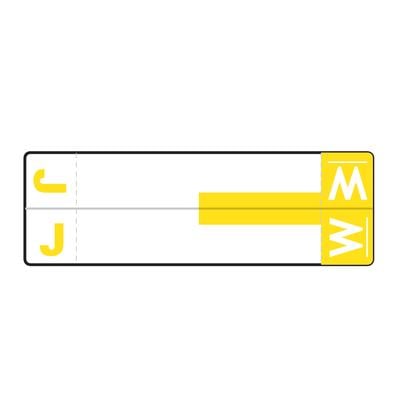 Smead® Alpha-Z™ Compatible Name File Box Label, 3-5/8" W x 1-5/32" H, 100/Pkg - J/W, Yellow