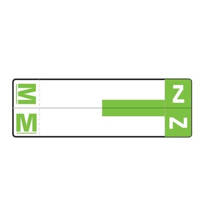 Smead® Alpha-Z™ Compatible Name File Box Label, 3-5/8" W x 1-5/32" H, M/Z, Light Green, 100/Pkg