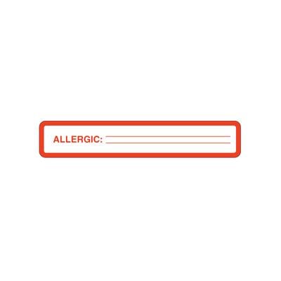 Chart Labels - DDS/MD - Allergic, White, 5-1/2" W x 1" H, 175/Roll