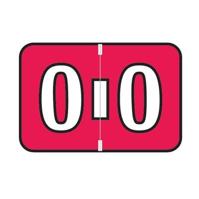 Jewel Tone™ Alpha Label, Individual Roll Letter 'O', 1-1/2" W x 1" H, Red, 500/Roll