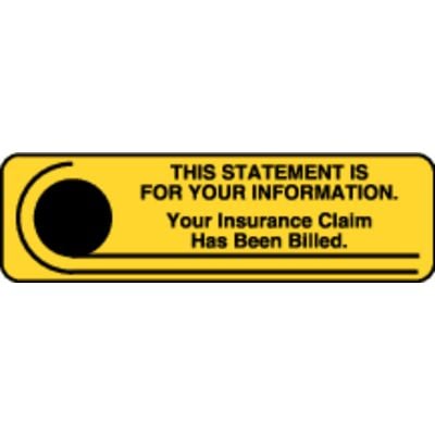 Collection/Billing Labels - This Statement, Fluorescent Orange, 3" W x 7/8" H, 320/Roll