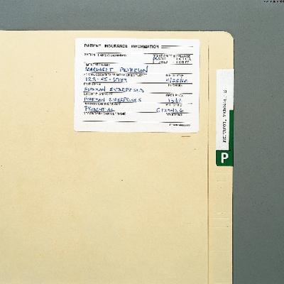 Insurance Information Label, White, 4" W x 3" H, 300/Pkg