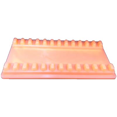 Plasdent Instrument Mat, Large, Neon Tangerine, 4" W x 7-1/2" L, Holds 12 Instruments, 1/Pkg