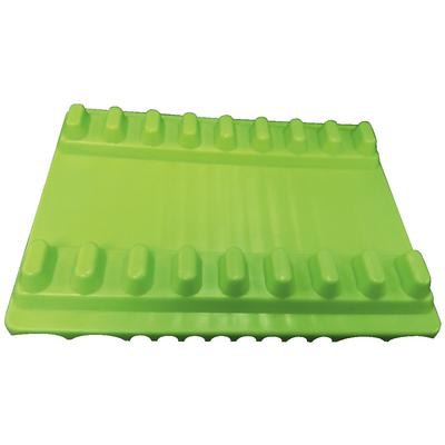 Plasdent Instrument Mat, Small, Neon Green, Reversible, 5-3/16" x 4-1/8"