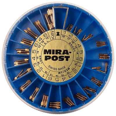 MiraPost Classic Gold-Plated Posts, Starter Kit - 240 Assorted (20 Sizes)
