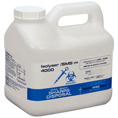 Isolyser® SMS®m 4000 Sharps Mail-Back Disposal System, 5.8 Liter, 1/Pkg, SMS4000M