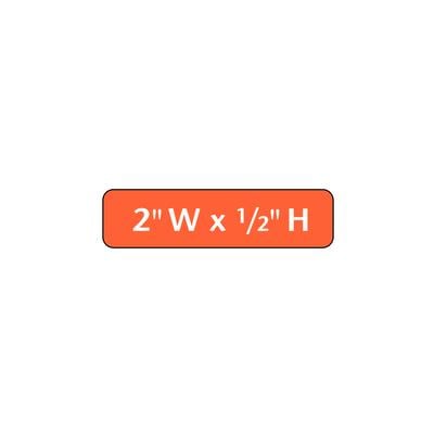 Custom Label, 2" W x 1/2" H, 1,000/Pkg (2 Rolls), Patterson Office Supplies