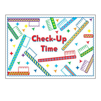 Reminder Postcards (DDS/MD) 4-Up Laser, Fun Brushes Check-Up Time, 5-1/2" W x 4-1/4" H, 100/Pkg