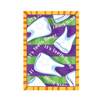 Reminder (DDS) 4-Up Laser Postcards, It's Teeth Time, 4-1/4" W x 5-1/2" H, 100/Pkg