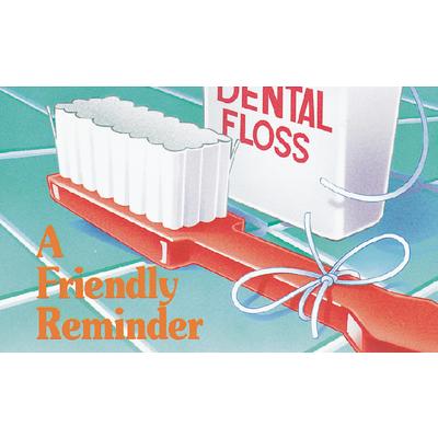 Dental Best Sellers Personalized Postcards, Friendly Reminder Toothbrush, 6" W x 4-1/4" H, 100/Pkg