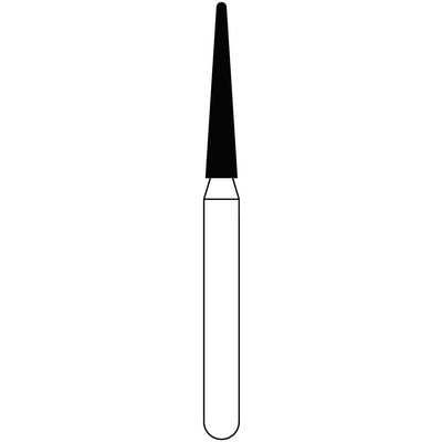 Solo Diamond™ Single-Use Diamond Burs – FG, Fine, Red, Cone Point End, #858, 1.4 mm Head Diameter, 8.0 mm Head Length, 25/Pkg