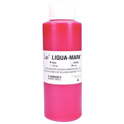 Lab® Liqua-Mark™ High Spot Indicating Liquid – Red, 4 oz Bottle