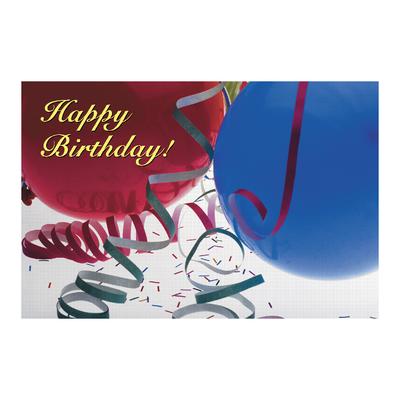 Birthday (DDS/MD) Personalized Postcards, Red and Blue Balloons, 6" W x 4-1/4" H, 100/Pkg