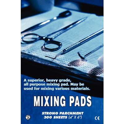 Parchment Paper Mixing Pads, 4" x 6", 100 Sheets/Pad, 3 Pads/Pkg