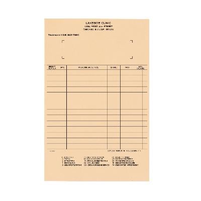 Fold-A-Log One-Write Ledger Cards, Personalized, 5-1/2" x 8-1/2", Buff, 500/Pkg