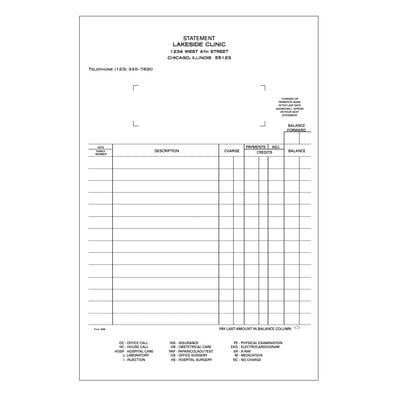 Ledger Cards, Personalized, White, 5-3/4" x 9-1/4", 500/Pkg - Safeguard Compatible