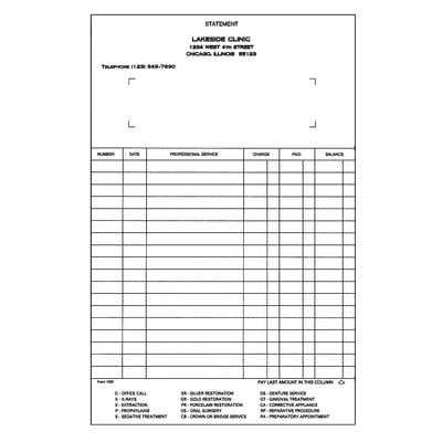 Control-O-Fax Ledger Cards, Personalized, White, 2-Sided, 5-1/2" x 8-1/2", 500/Pkg