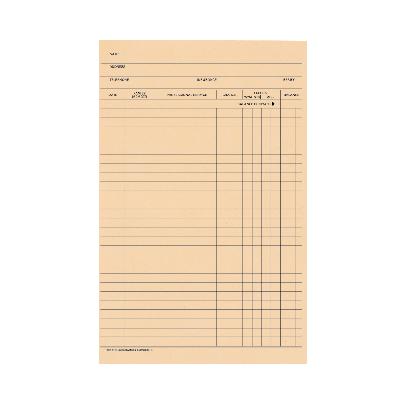 Accu-Log Ledger Cards, 5-1/2" x 8-1/2", 26 lb White Carbonless, 1-Sided, 100/Pkg