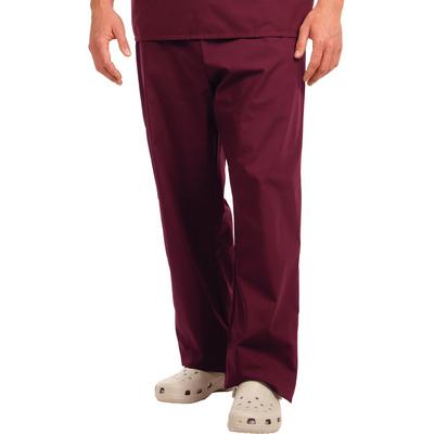 Fashion Seal Healthcare® Unisex Fashion Scrub Pants, 65/35 Fashion Poplin®, Burgundy, 2XL, Drawstring, 1/Pkg