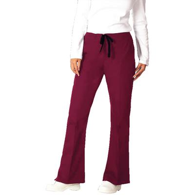 Fashion Seal Healthcare® Ladies' Drawstring Flare Pants, Regular Sizing - Burgundy, Large, 01KEZKNM1HG685K8NBSDV7G2Y4
