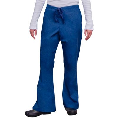 Fashion Seal Healthcare® Ladies' Drawstring Flare Pants, Regular Sizing - Navy, 2XL