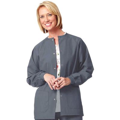 Fashion Seal Healthcare® Unisex Warm-Ups Jacket, 65/35 Fashion Poplin®, Pewter, 2XL, 01KEZKNM2PF3M3A06H02M40SMM