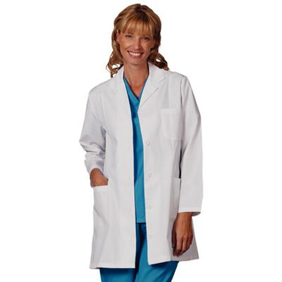 Fashion Seal Healthcare® Ladies' Lab Coat, White, 2XL, Cotton/Polyester, 1/Pkg