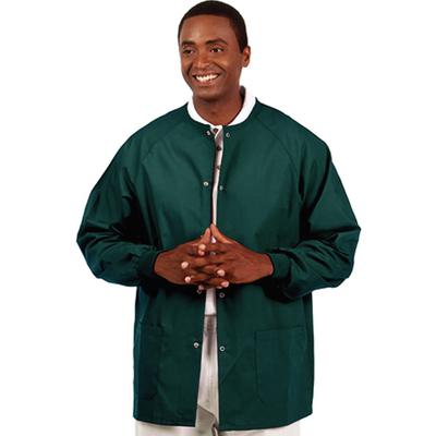 Fashion Seal Healthcare® Unisex Warm-Up Jacket, Fir Green, Large, 2 Pockets, 7694