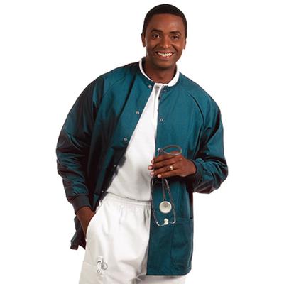 Fashion Seal Healthcare® Unisex Warm Up Jacket, Dark Teal, Extra Small, Snaps, Knit Cuffs, 2 Outside Pockets