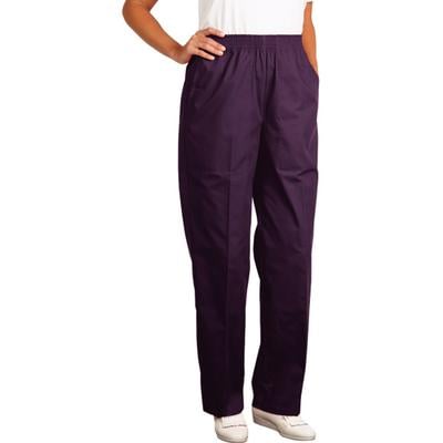 Fashion Seal Healthcare® Ladies' Fashion Pants, 65/35 Fashion Poplin® - Eggplant, Extra Small