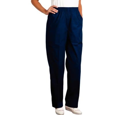 Fashion Seal Healthcare® Ladies' Fashion Pants, 65/35 Fashion Poplin®, Navy, Extra Large, 31" Inseam
