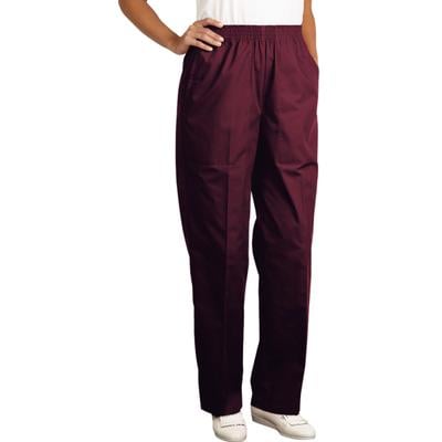 Fashion Seal Healthcare® Ladies' Fashion Pants, 65/35 Fashion Poplin®, Burgundy, 2XL, Non-Fluid Resistant