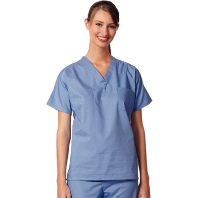 Fashion Seal Healthcare® Unisex Set-In Sleeve Scrub Shirt - Ciel Blue, Extra Large, 55% Cotton/45% Polyester, 01KEZKNM0E3NGVHRA87WQYRHB0