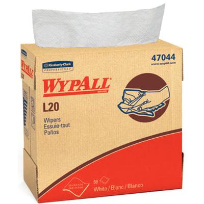 WypAll L20 Wipers, White, 9.1" x 16.8", Pop-up Box, 88 Sheets/Box, 10 Boxes/Case
