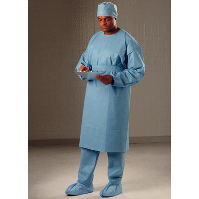 Halyard KC200 Isolation Gown, Blue, Extra Large, SMS Fabric, Disposable, 100/Pkg