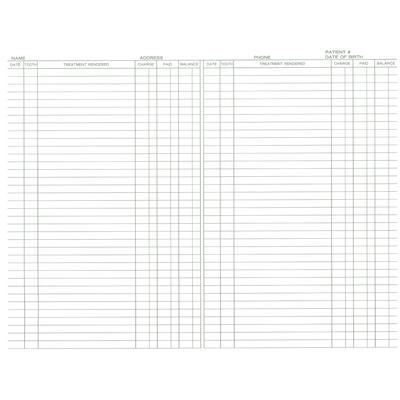 Patterson Office Supplies Exam/Continuation Forms, 110 lb Index Stock, 11" W x 8-1/2" H, 100/Pkg