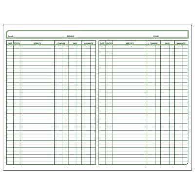 Patterson Dental Exam/Continuation Forms, 110 lb Index Stock, 11" W x 8-1/2" H, 2-Sided, Green Design, 100/Pkg
