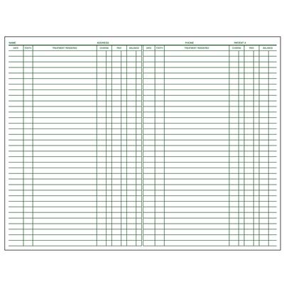 Dental Exam/Continuation Forms, 110 lb Index Stock, 11" W x 8-1/2" H, 2-Sided, Green Design, 100/Pkg