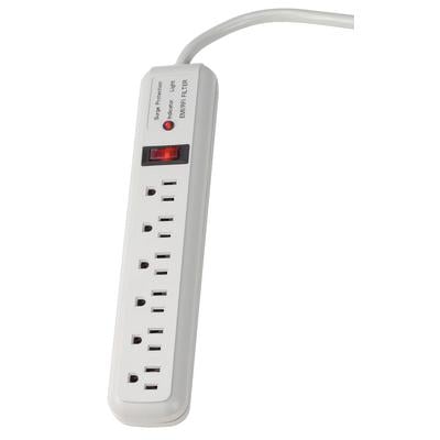 Compucessory 6-Outlet Strip Office Surge Protectors with 6' Cord, CCS 25102
