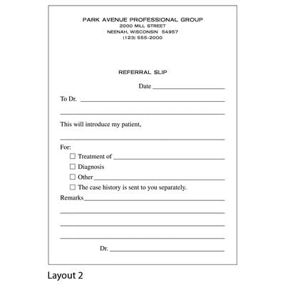 Professional Slips, Personalized, 4" x 5-1/2", 100/Pad, 5 Pads/Pkg, 01KEZKNNB6RVVR3E9Y1ABEHETN