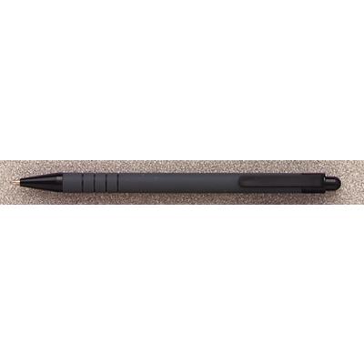 Retractable Ballpoint Pens with Rubberized Barrels, Medium Point, Black Ink, Gray/Black Barrel, 12/Box, ITA 30031