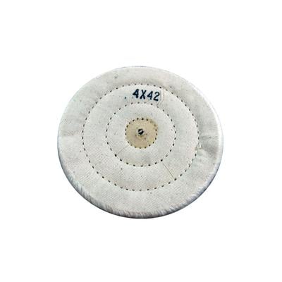 Muslin Buff Wheel, 4" Diameter, 42 Ply, Single Wheel