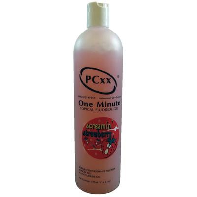 PCxx™ One Minute APF Gel, 1.23% Fluoride, 16 oz Bottle, Screamin' Strawberry Flavor, NDC 62007-0810-16